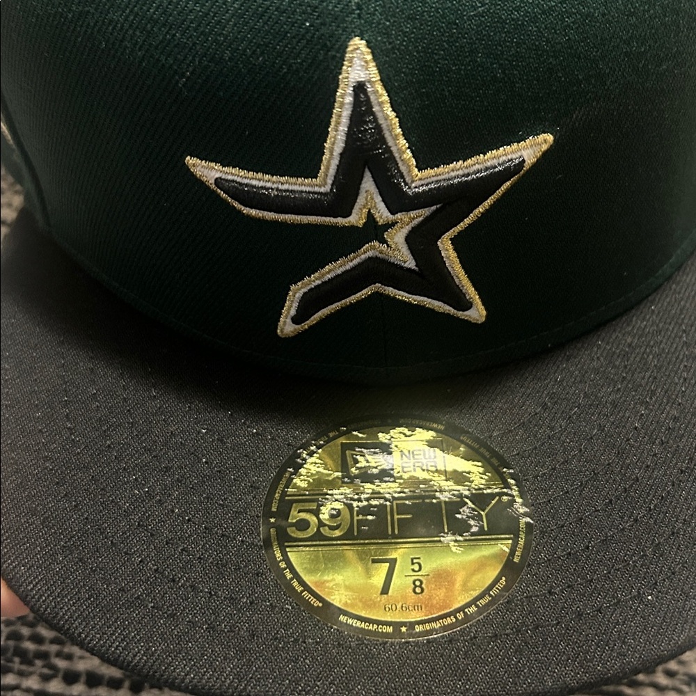 New Era 59fifty 7 5/8 green & black 2000 inaugural season fitted hat, like new - Picture 5 of 8